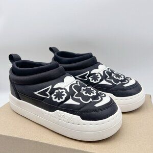 Moon Boot Park Soft Flower Slip On logo-print Boots Sneakers US 7 Black/ White
